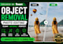 do remove objects people and add logo, watermarks or text to picture
